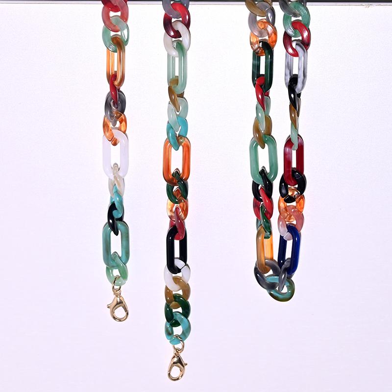 Neues Design Acryl Brillen Kette Lanyard Trendige Sonnenbrille Lesebrille Kette Brillen Zubehör MOON GIRL Design gray
