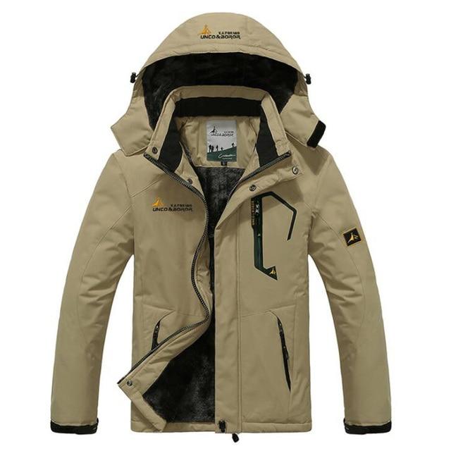Winter Parka Männer Windschutz Plus Dicke Warme Wind Pelz Mäntel Männlichen Militär Mit Kapuze Anorak Jacken männer Winter Jacken XXL khaki