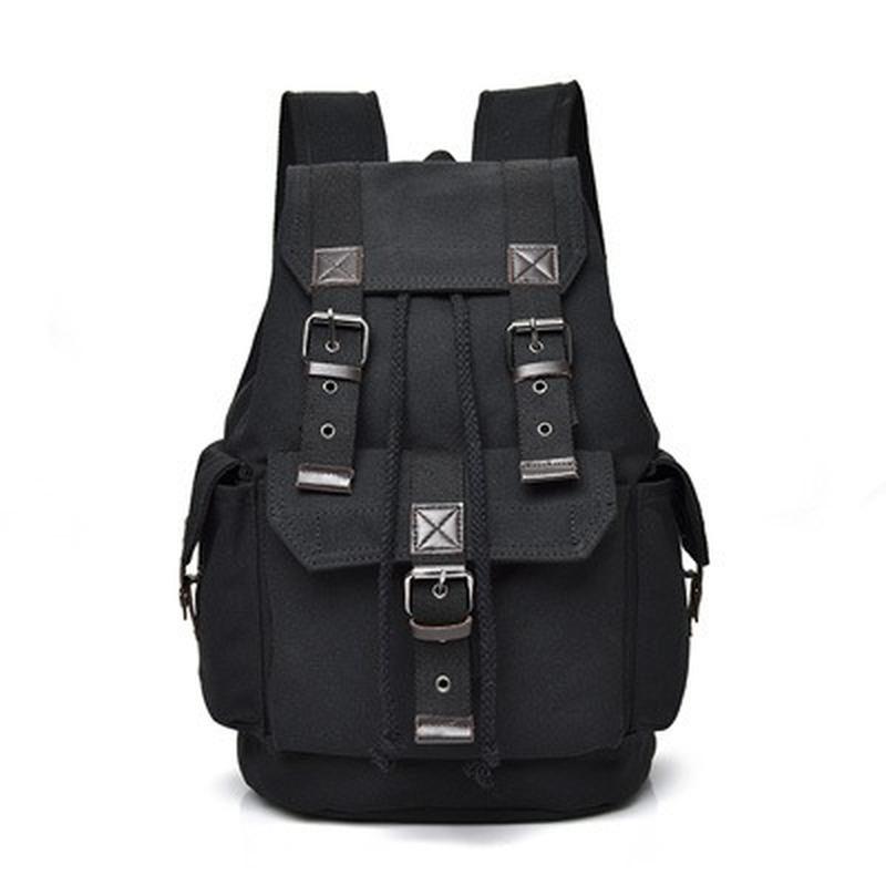 Rucksack, Unisex-Rucksack, Retro-Freizeittasche, große Kapazität, Schultasche 30cm*20cm*43cm schwarz