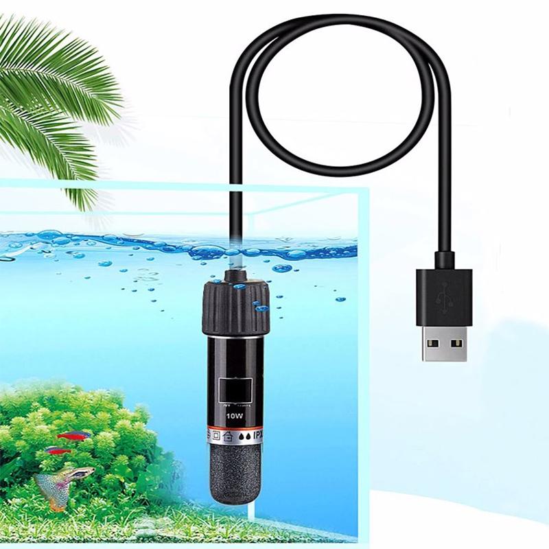 USB-Mini-Aquarium-Heizstab für kleine Fische Tank 26 Grad Celsius Konstante Temperatur Aquarium Heizung Tauchthermostat Heizung 10W 1pcs
