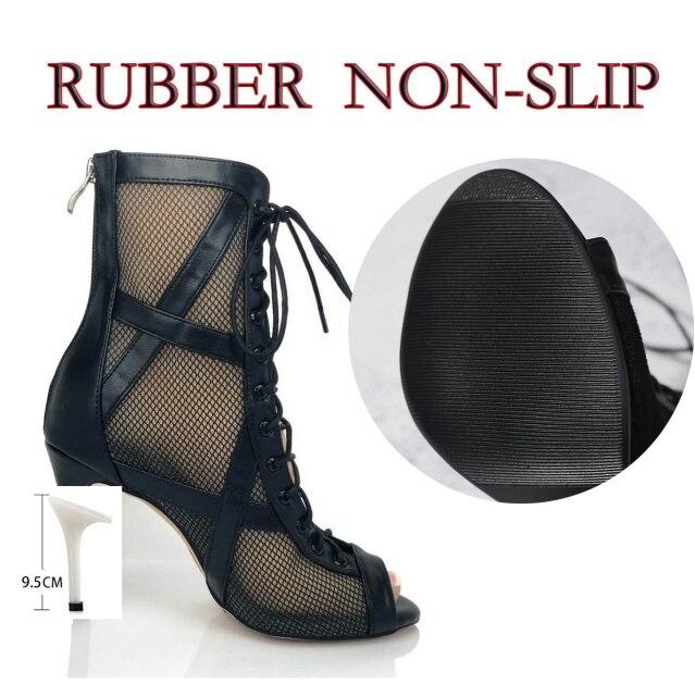 Rabatte Verkauf Tanzschuhe High Heels Ferse Für Frauen Training Damen Schwarz Outdoor Stiefel Frau Stilettos Heels 45 gray