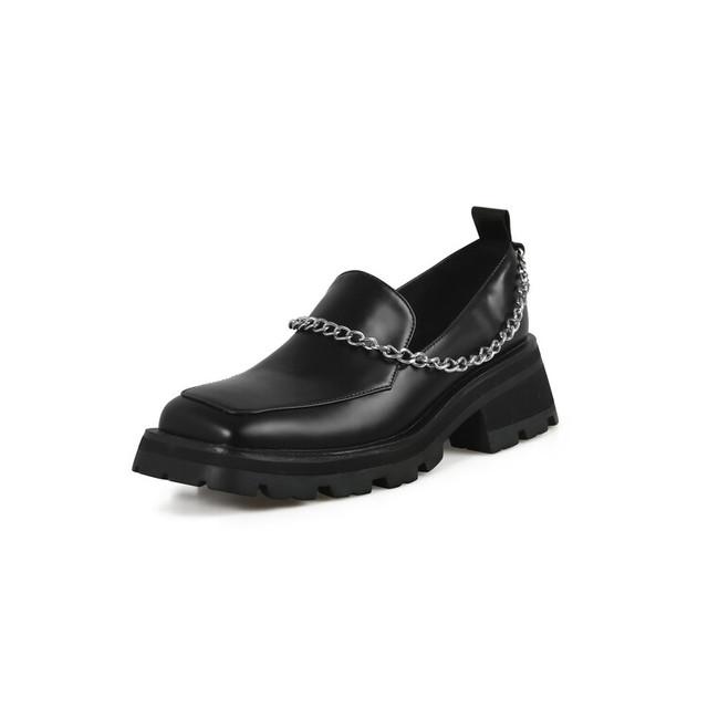 Mode/Herbst Frauen Schuhe Split Leder Frauen Loafers Square Toe Dicken Absatz Frauen Pumps Solide Schnalle Schwarze Schuhe Für Frauen 38 schwarz