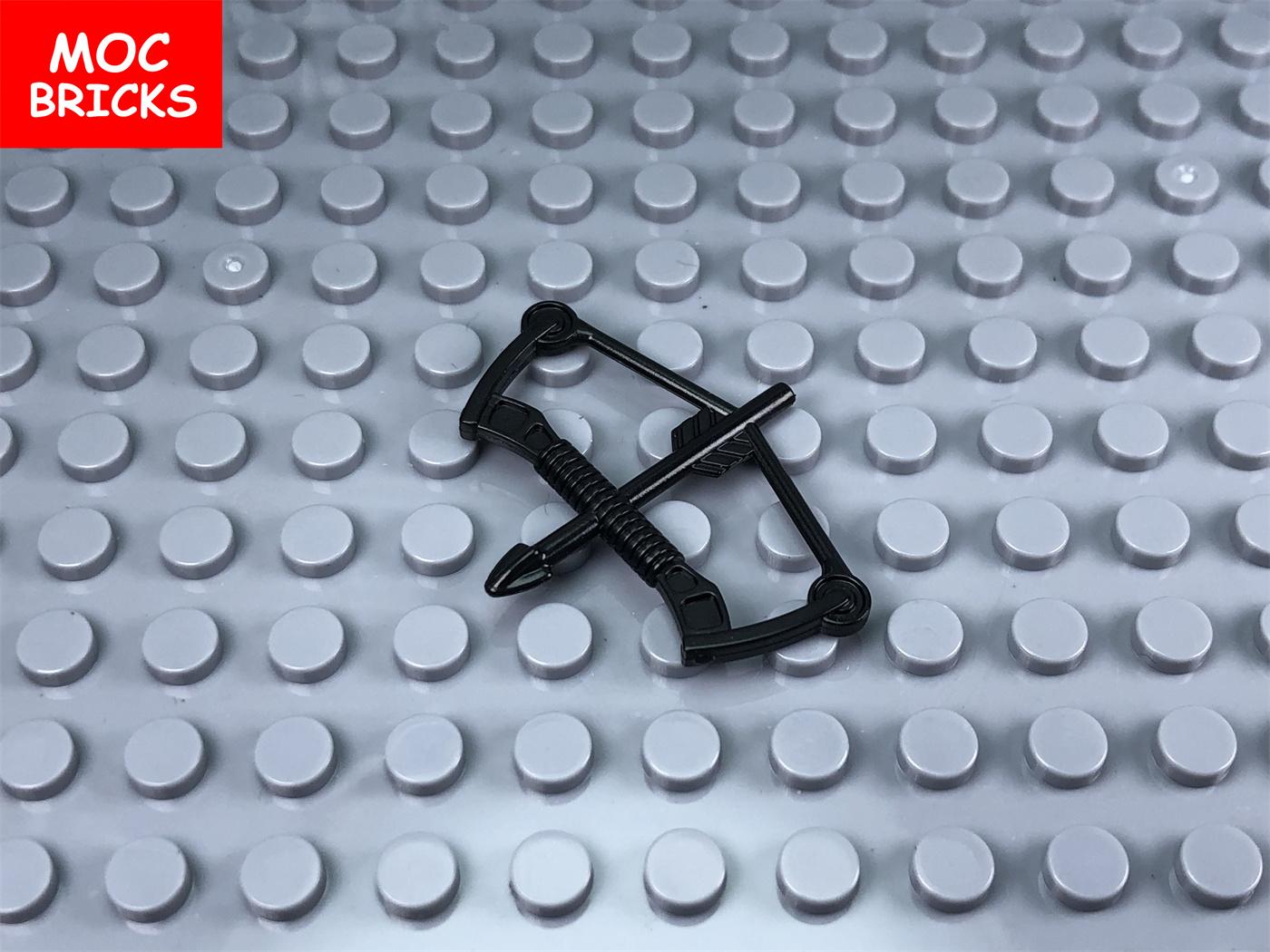 10 StückLos MOC Steine Waffen Schwert Rüstung Krieger Bogen Pfeil Lernorientierte Bausteine Actionfiguren Spielzeug ideal für Kinder