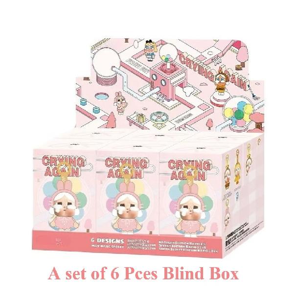 Crybaby Weint Wieder Serie Figuren Blind Box Vinyl Gesichts Puppe Spielzeug Crybaby Tier Anhänger Puppe Taschen Deko Schlüsselanhänger Geschenk a set of 6 pces