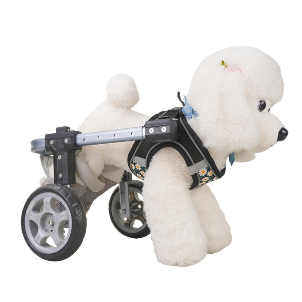 Leichter Aluminium-Haustier-Mobilitätswagen Verstellbarer Haustier-Rehabilitationsrollstuhl Haustier-Mobilität XS-Black two wheels