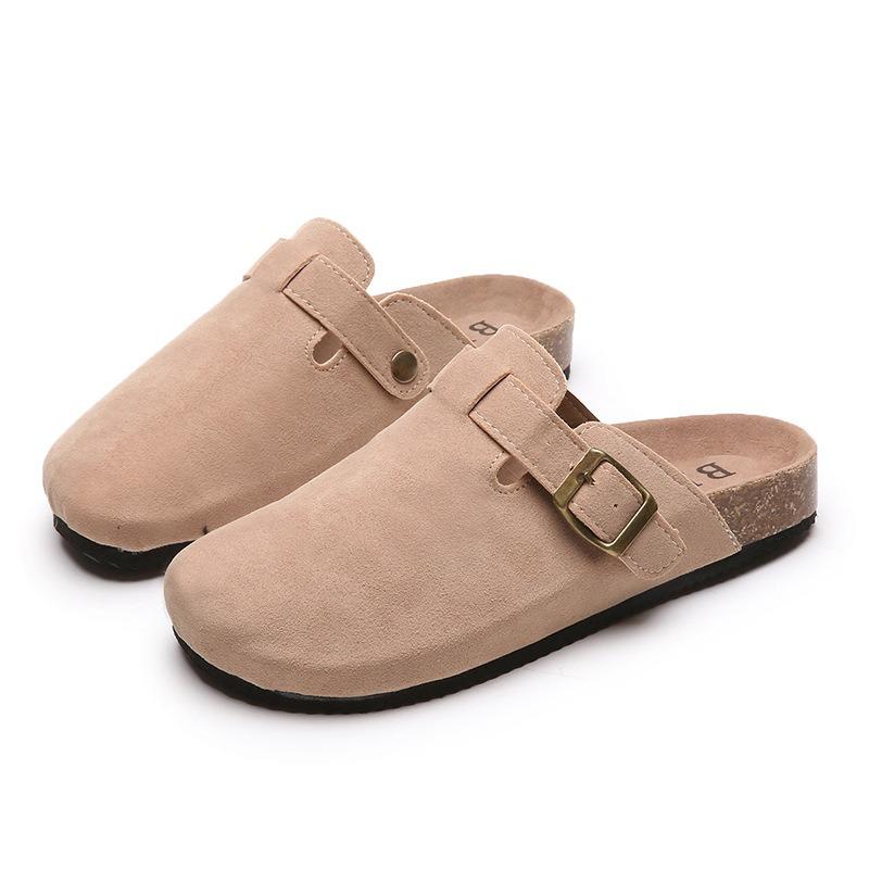 Damen Wildleder Clogs Hausschuhe Klassische Herren Pantoletten Sommer Kork Clogs Hausschuhe Outdoor Rutschfeste Strand Hausschuhe 40 khaki