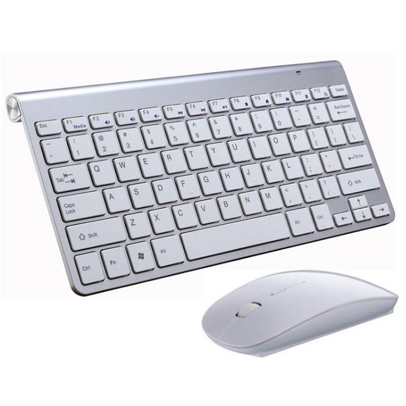 2,4g Drahtlose Tastatur Und Maus Combo Set Tragbare Mini Tastatur Mäuse Für Mac Desktop Pc Notebook Laptop Computer Smart tv Ps5 Keyboard Mouse weiß