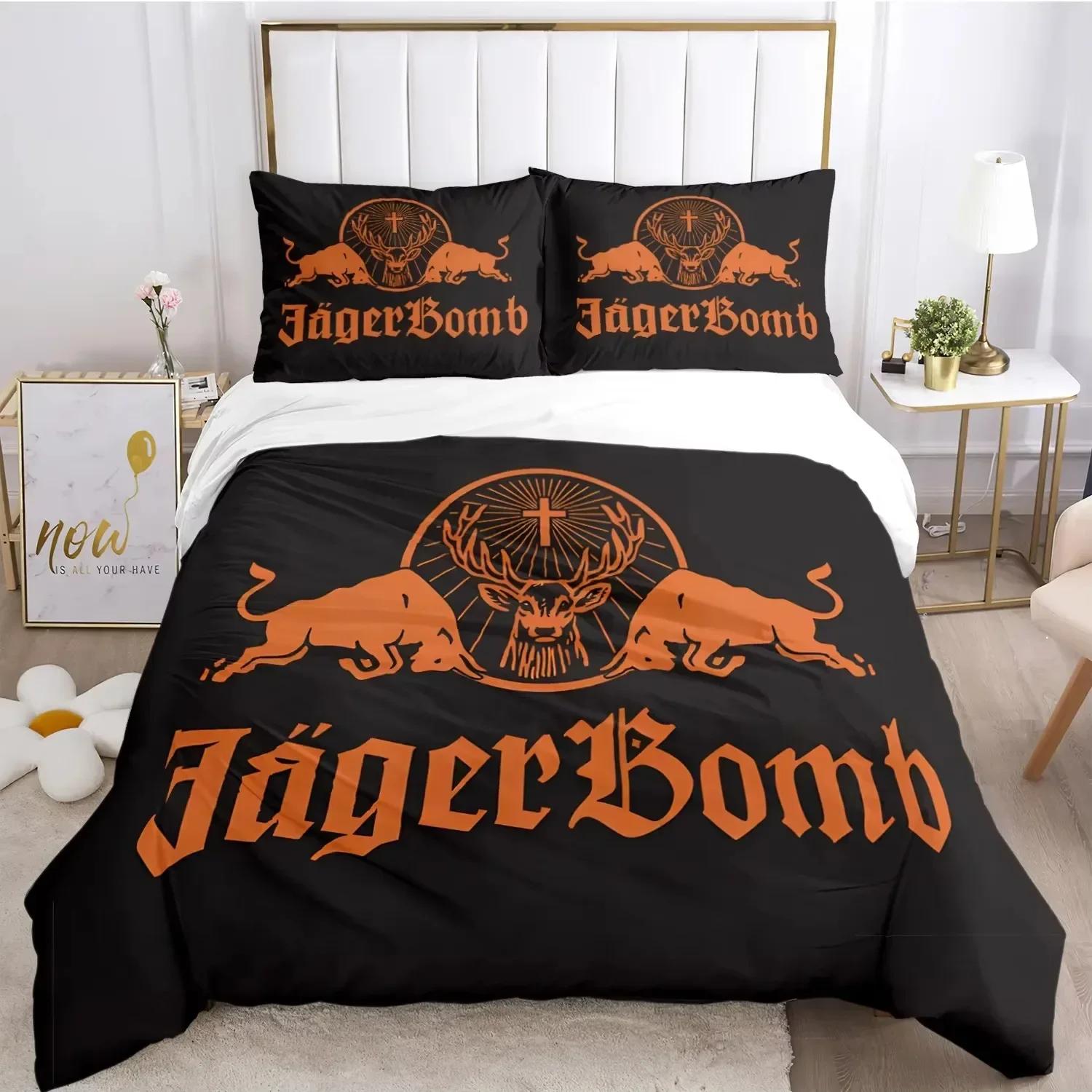 Neue J-Jagermeister Hirsch Bettwäsche Kawaii Decke Bettwäsche-Sets Weiche Bettbezüge und Kissenbezüge Einzel Doppel Queen King EU SuperKing 260x220
