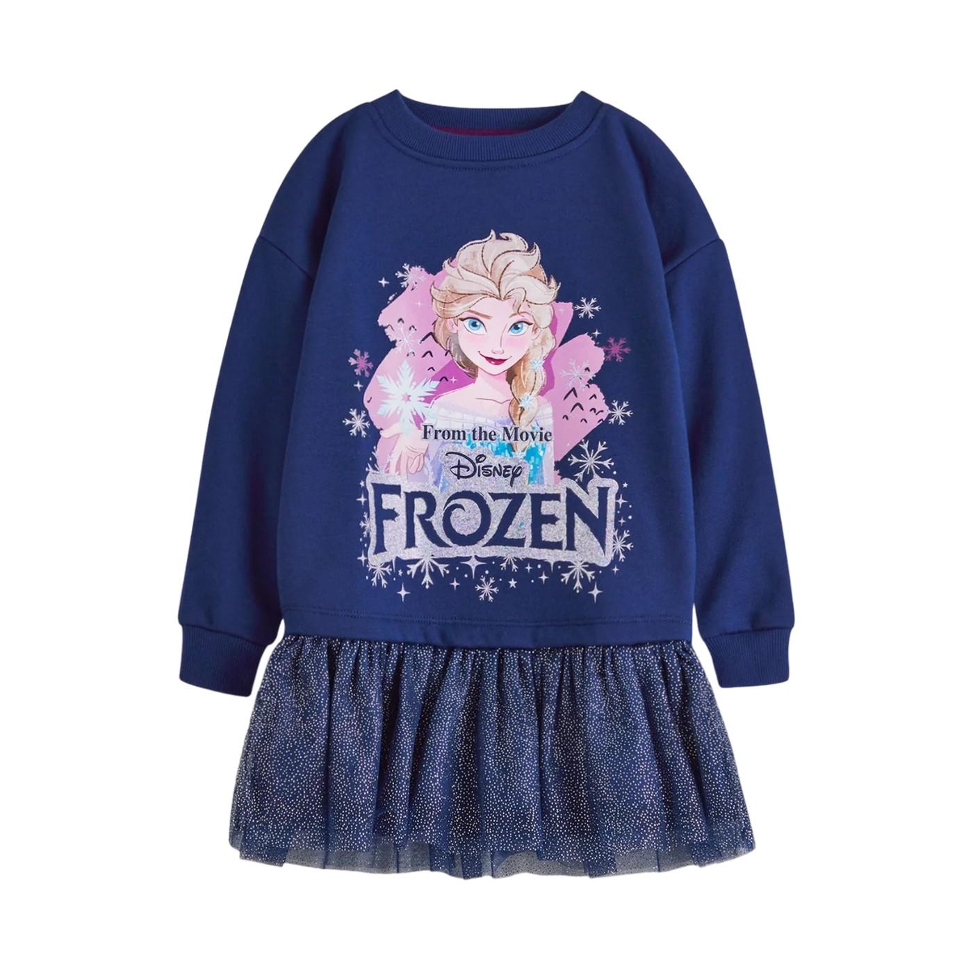 Elsa-Freizeitkleid für Mädchen aus der Eiskönigin 6-7 Years dunkelblau