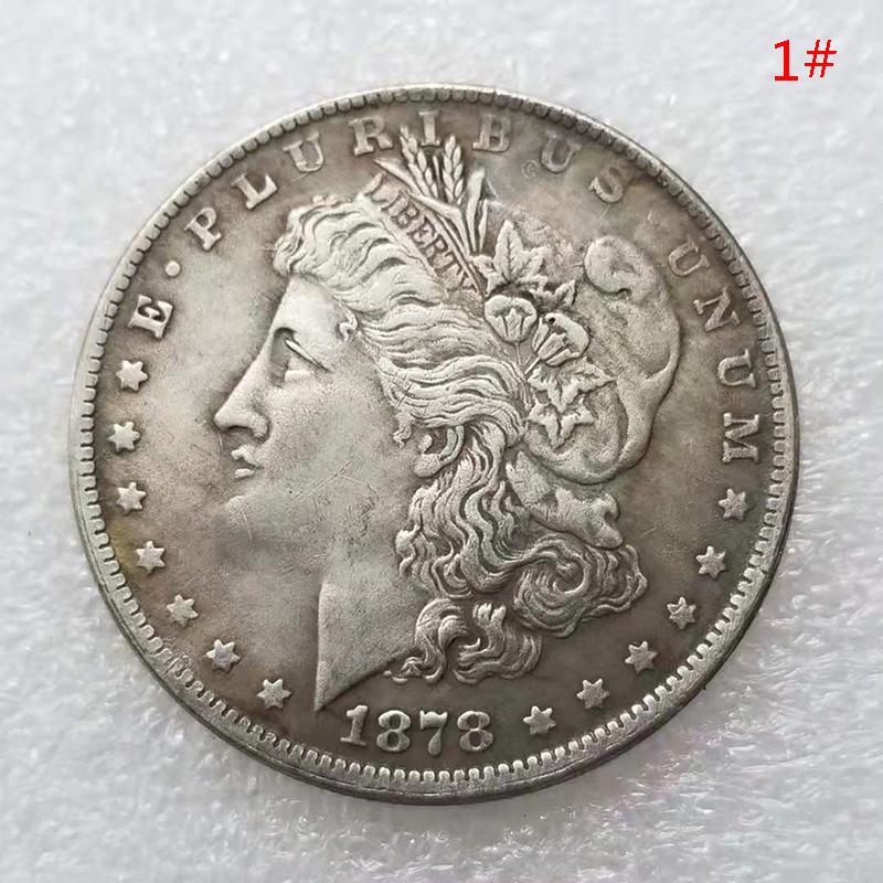 1 Stück 1878-1887 USA Morgan Silver Dollar 1 Gedenkmünzen, Kopiensammlungen