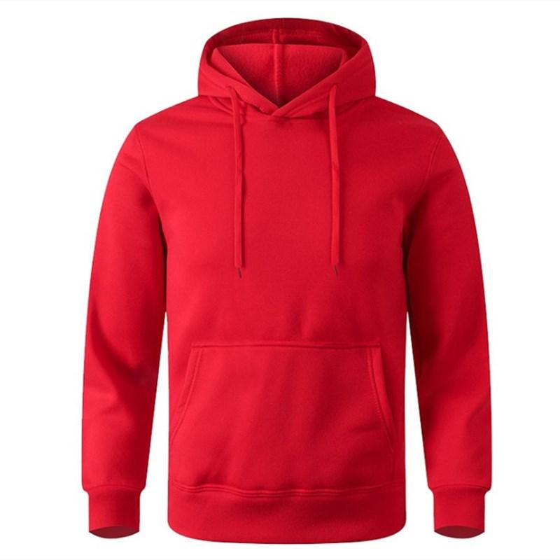 Männer Casual Hoodies Fleece Hip Hop Solide Pullover Sweatshirt Männer Sportswear Kleidung Sweatshirt männer Kleidung L rot