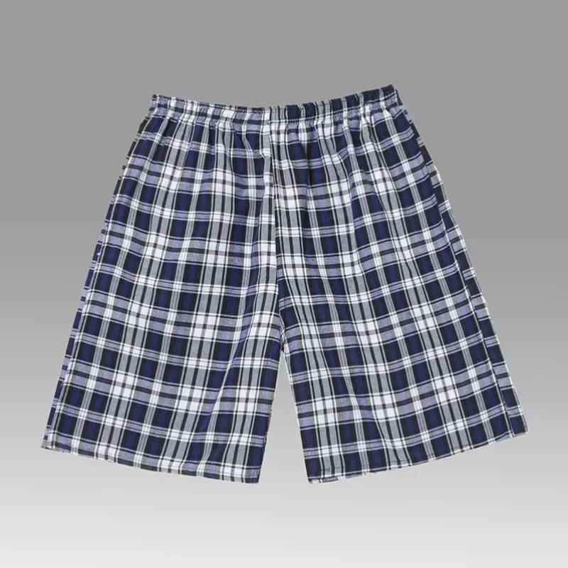 Pyjama-Hose für Herren, Sommerkleidung aus Baumwolle, lockere Fünf-Punkt-Hose in Übergröße, große Hose, einzelne Heimhose, Heim-Shorts XXXL