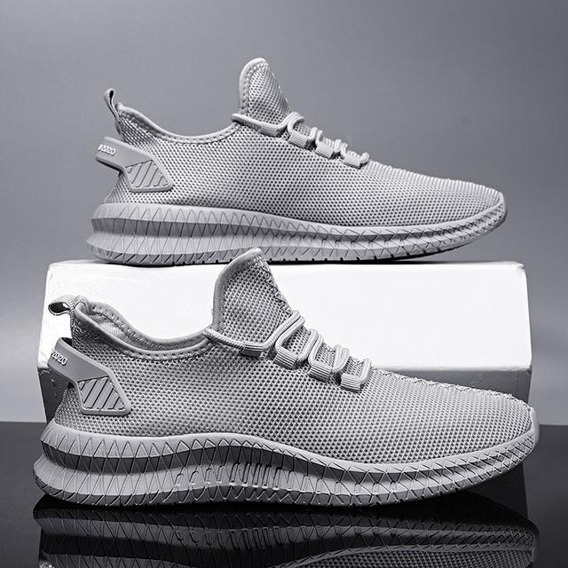 Herren Sneaker Freizeitschuhe Atmungsaktives Mesh Bequeme Laufschuhe Männlich Laufschuhe Sommer Neu Fitness Joggingschuhe 44 gray