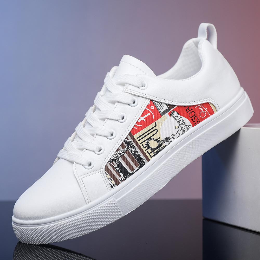 Übergröße 47 48 Herren Leder-Sneakers Herbst 2024 Neuankömmling Gittermuster Jungen Freizeit Lederschuhe Herren Plateau-Sneakers CN48(insole 290mm