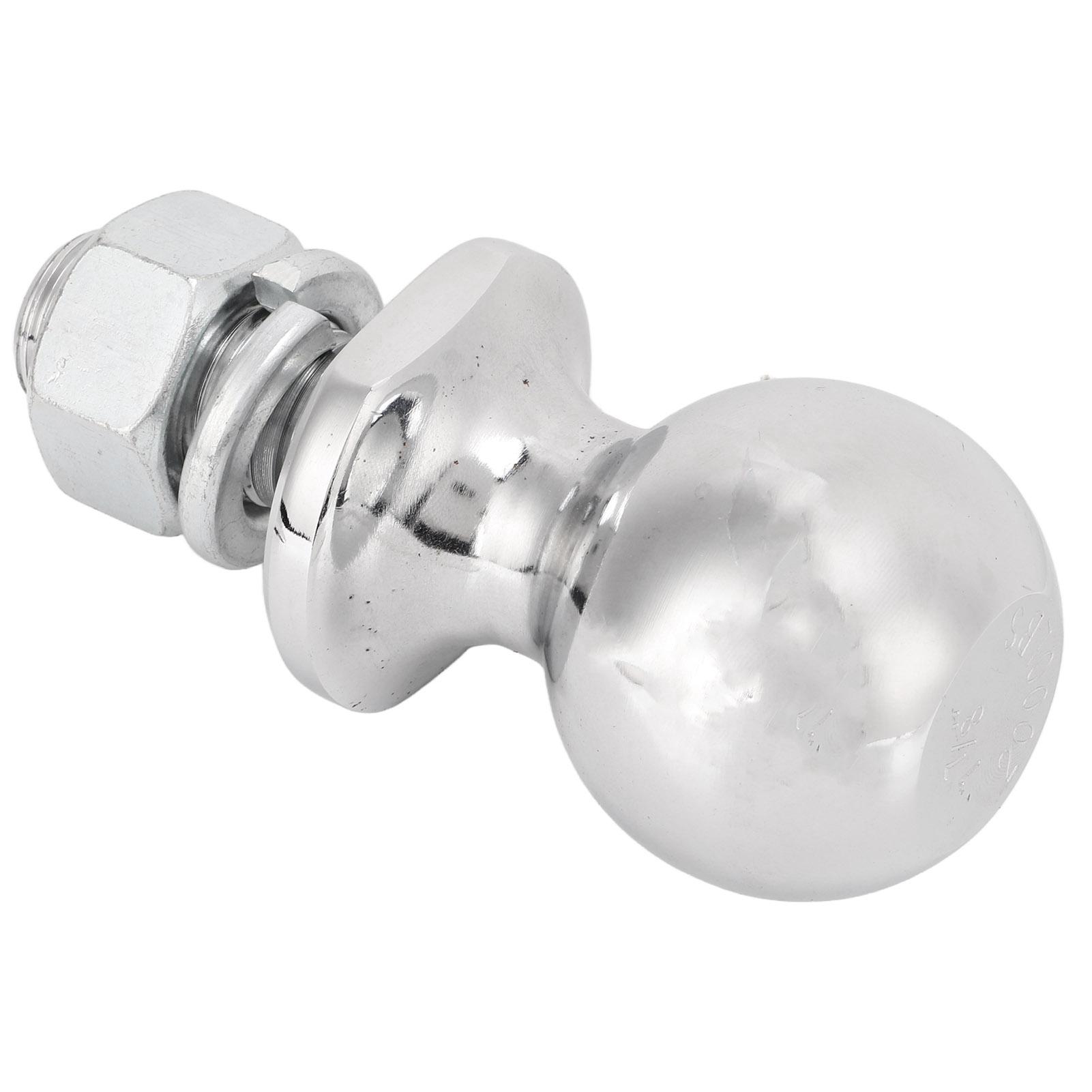1?78 Zoll Durchmesser, Chrom-Sechskantmutter-Anhängerkupplungskugel für ATV UTV-Rasentraktor 58 x 1?34 Zoll Schaft 2000 Pfund