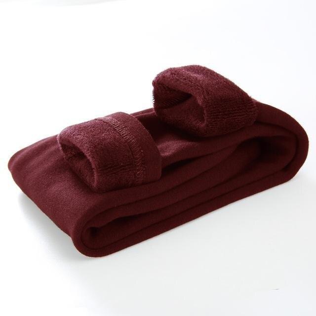 Kinder Hosen Junge Herbst Winter Dicke Warme Kinder Füße Hosen für Mädchen Dünne Baumwolle Stretch Hosen 100 wein rot