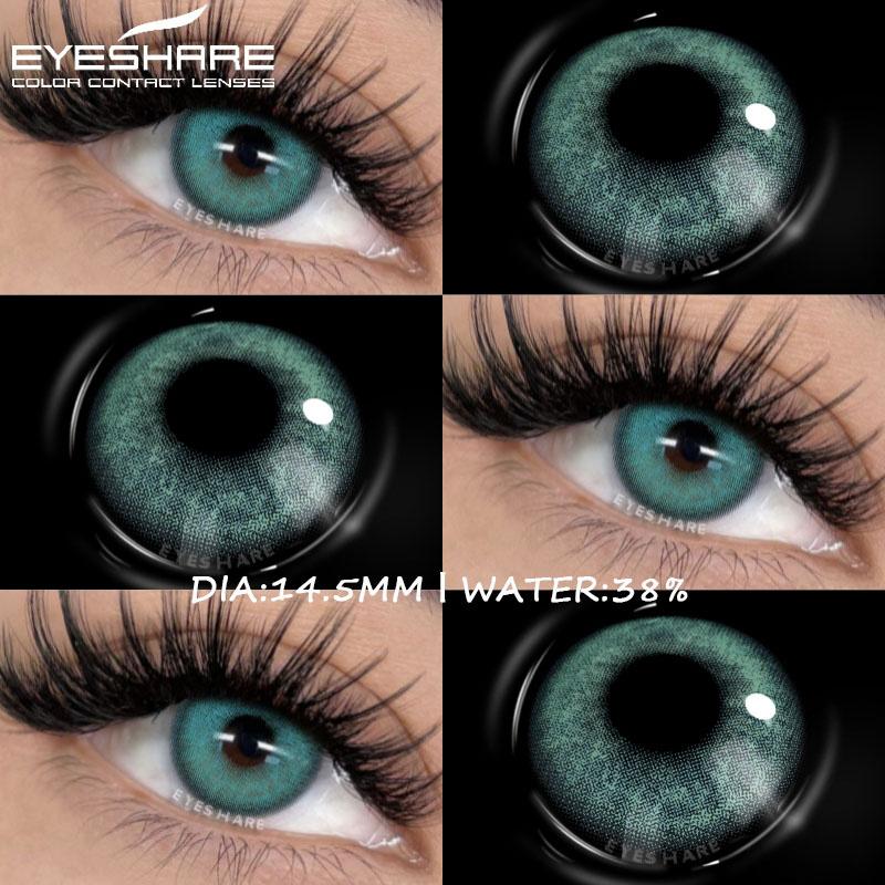 EYESHARE Farbige Kontaktlinsen für die Augen, 1 Paar, natürliche graue Augenkontaktlinsen, grüne Kontaktlinsen, blaue Linsen, jährlich, schöne Pupillen