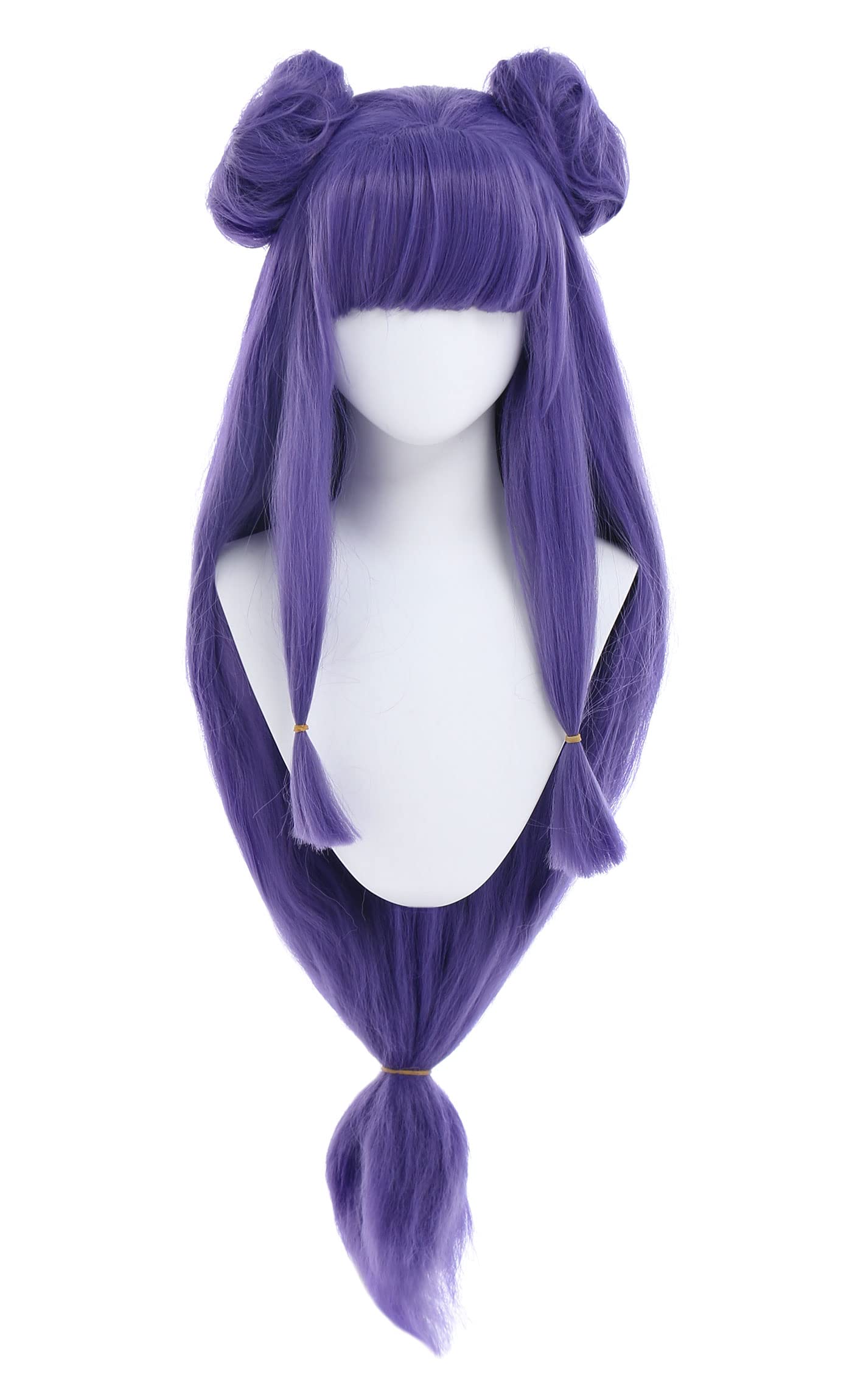 Miccostumes Anime Cosplay Lange Zöpfe Schlankmachendes Gesicht Event Perücke, Perücke, Pony, Zopf, Natürlich, Effekt, Niedlich, Party, violett