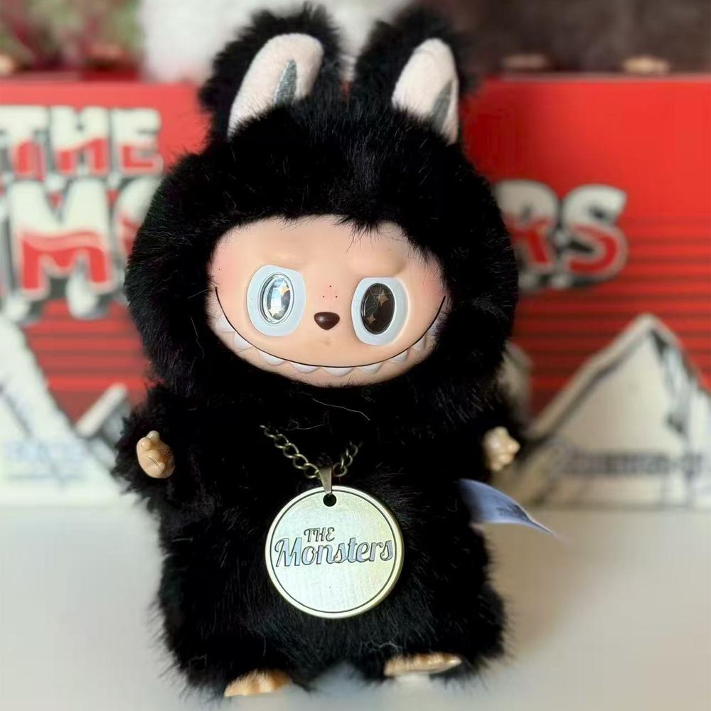 La bu Doll Zimomo 2 Monster Vinyl Face Doll Kinderspielzeug Festival Geburtstagsgeschenk Schreibtisch Sammlung Dekoration schwarz