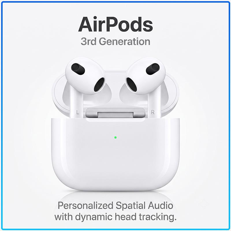 Neue Apple AirPods 3 Bluetooth-Kopfhörer Immersiver Räumlicher Audio Mini Kabellose Ohrhörer HD-Anrufe Geräuschunterdrückung Sport-Kopfhörer Für Alle Smartphones weiß
