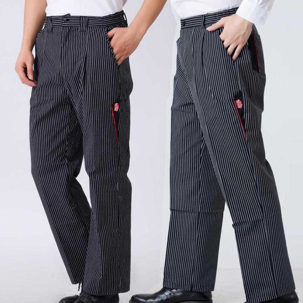 Koch Kellner Hose Hose Uniform Black White Stripe M black