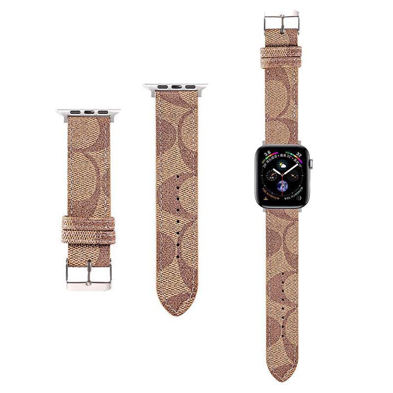 Luxuriöses europäisches und amerikanisches Lederarmband für die Apple Watch für das Apple S8. 42/44/45/49mm Apple (Series 10/11) hellbraune