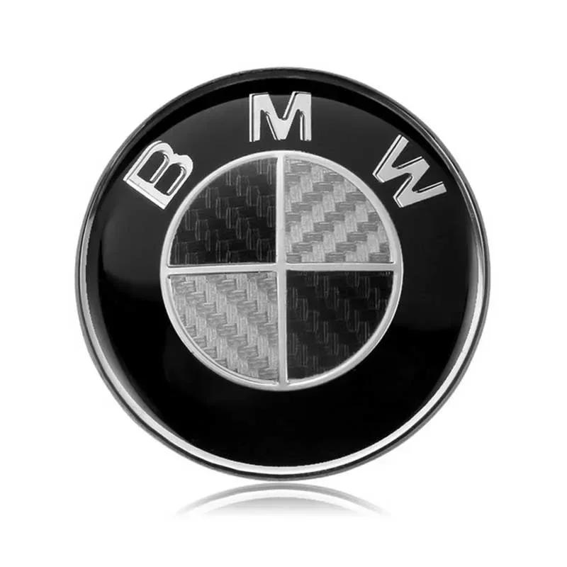 74mm 82mm Front Motorhaube Heckklappe Emblem Plakette 45mm Lenkrad Logo Aufkleber 56mm 68mm Radnabenkappen Für BMW Zubehör 56mm 4pcs