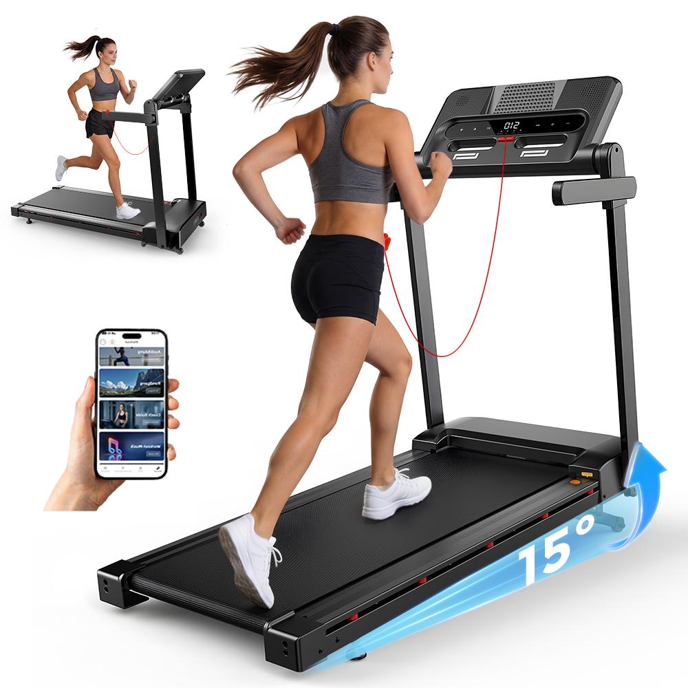 Klapp-Laufband ELEKTRISCH HOME KLAPPBARES LAUFBAND FT54 NEIGUNGSVERSTELLUNG 15% mit App bis 150KG