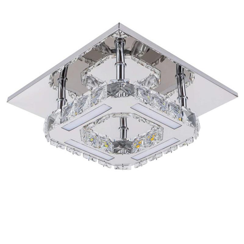 Deckenleuchte Lichter Dekorative LED-Lampen für Zimmer Kronleuchter Kristall-Kronleuchter Home Küche Schlafzimmer Wohnzimmer Moderne Esszimmer Hallw 12W&Warm White