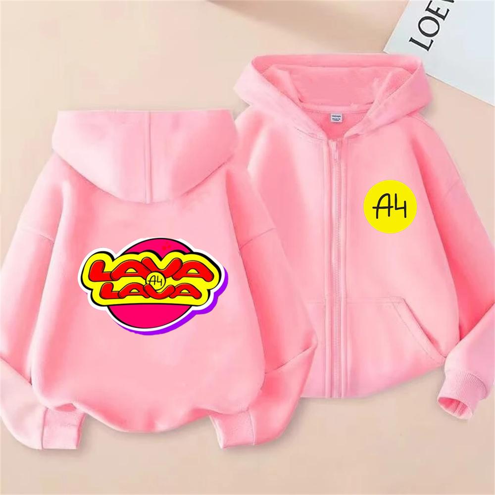 Merch A4 Kinder Kapuzenpullover Rosa Sweatshirt Kinderkleidung Geeignetes Alter 3-12 Jungen Mädchen Herbst Winter Jacke Vlad A4 Anime 100 pink