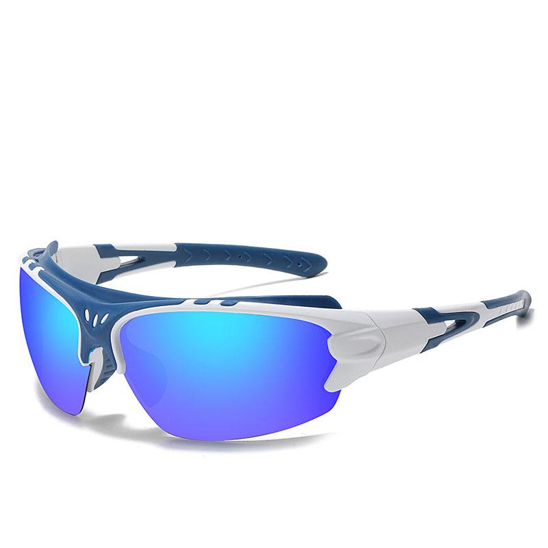 Polarisierte Sonnenbrille Herren Damen Sport Sonnenbrille Brille Fahrradbrille Outdoor Sport Sonnenbrille Motorrad Laufsport Angeln blau