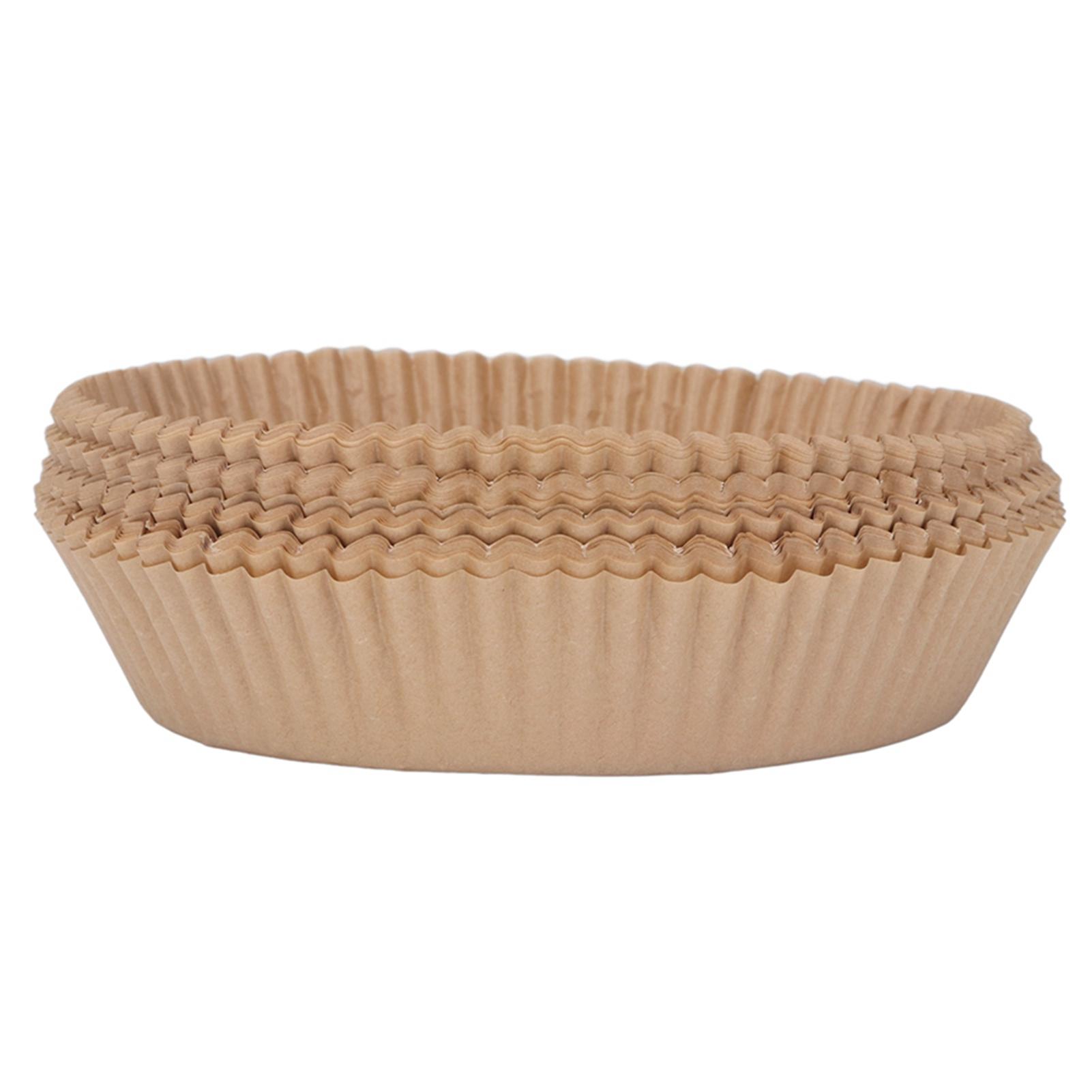 100 STÜCKE Einweg-Papierauskleidung Antihaft-Silikon-Ölpapier Tablett Küchenfritteuse Backzubehör L(for 6.5-9kg)