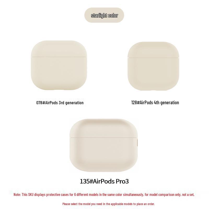 Schutzhülle für AirPods 4. Generation - Bluetooth-Kopfhörerhülle AirPods 3 sternenlichtfarbe