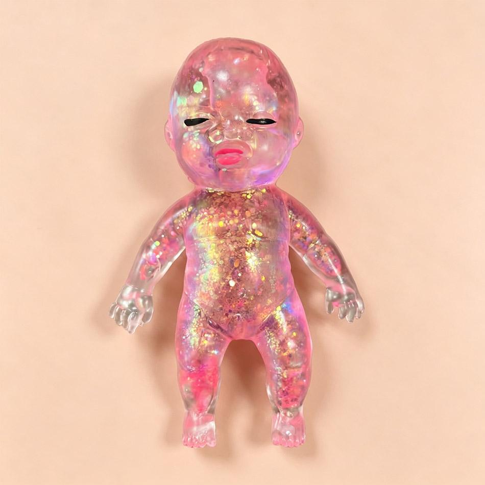 Bestseller Glitzer Baby Squishy Spielzeug Langsam Rückprallend Fidget Spielzeug Stressabbau Weiches Quetschspielzeug Kreatives Geschenk für Kinder Erwachsene beige
