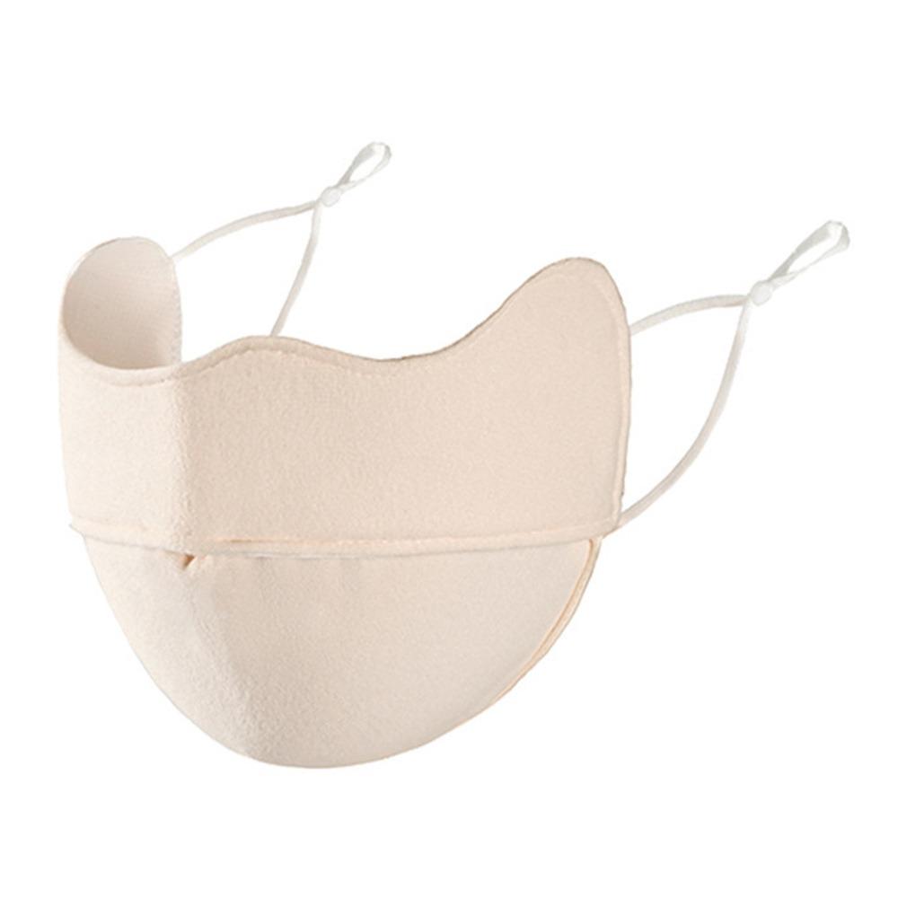 Kältefeste Warme Masken Derong-Material Mundschutz Mode Wiederverwendbare Gesichtsmaske für Radfahren Beige-StyleB