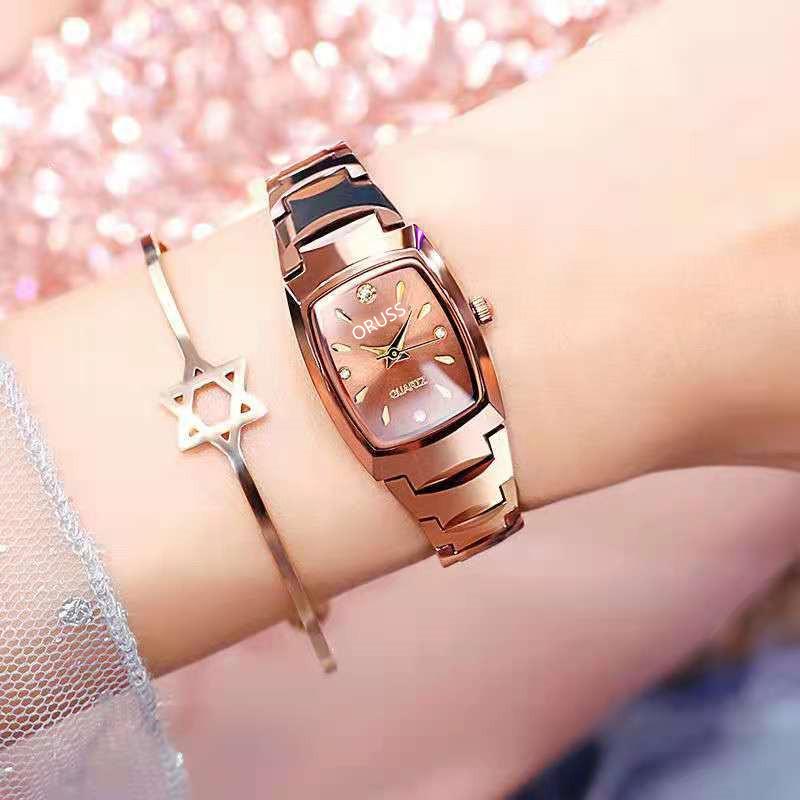 Wasserdichte Damenuhr Damen-Armbanduhr Quarz weiblich Wolframstahl Damenuhren