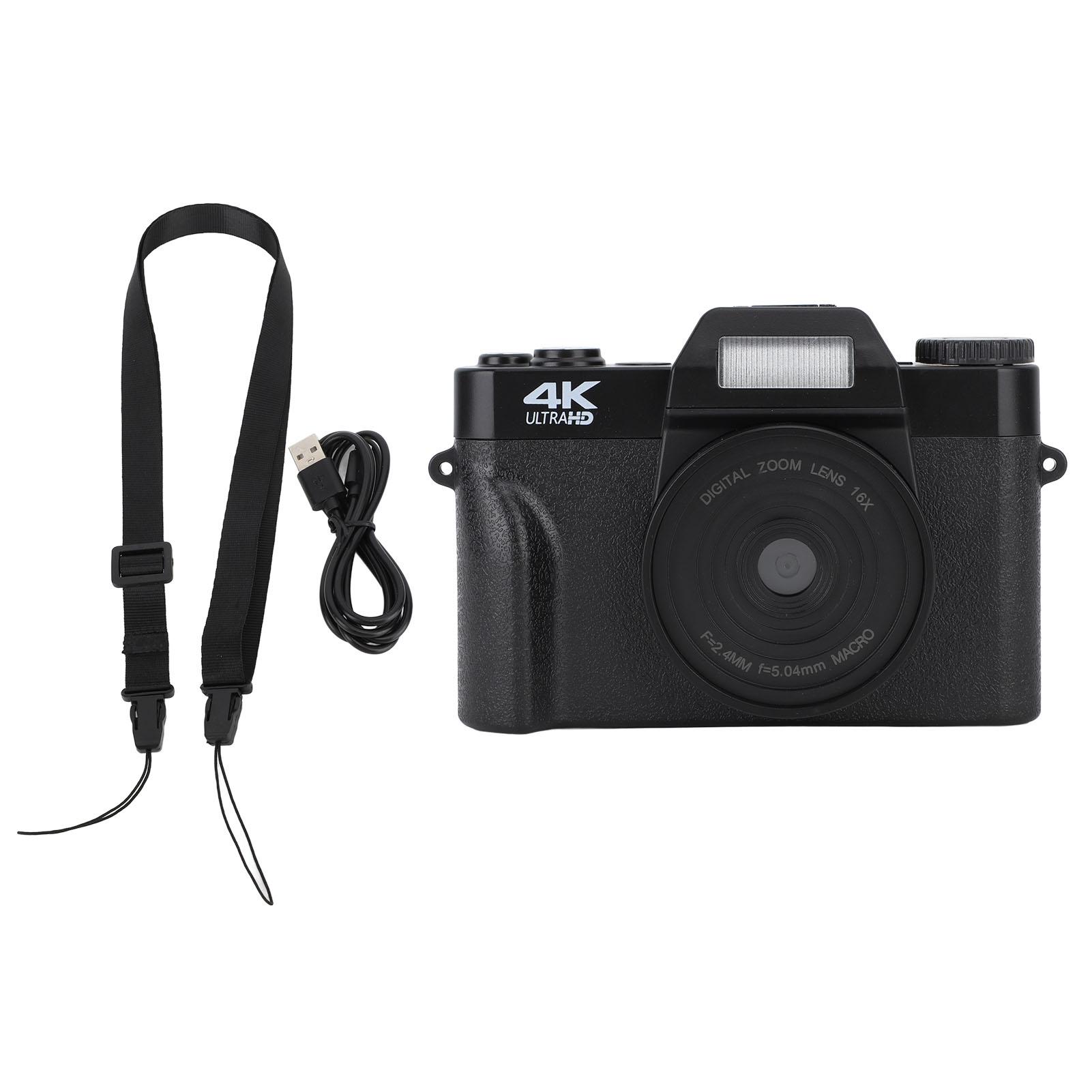 4K HD Digitalkamera 48MP 16X Digitalzoom Autofokus Anti-Shake 3,0 Zoll IPS-Bildschirm Pocket Compact