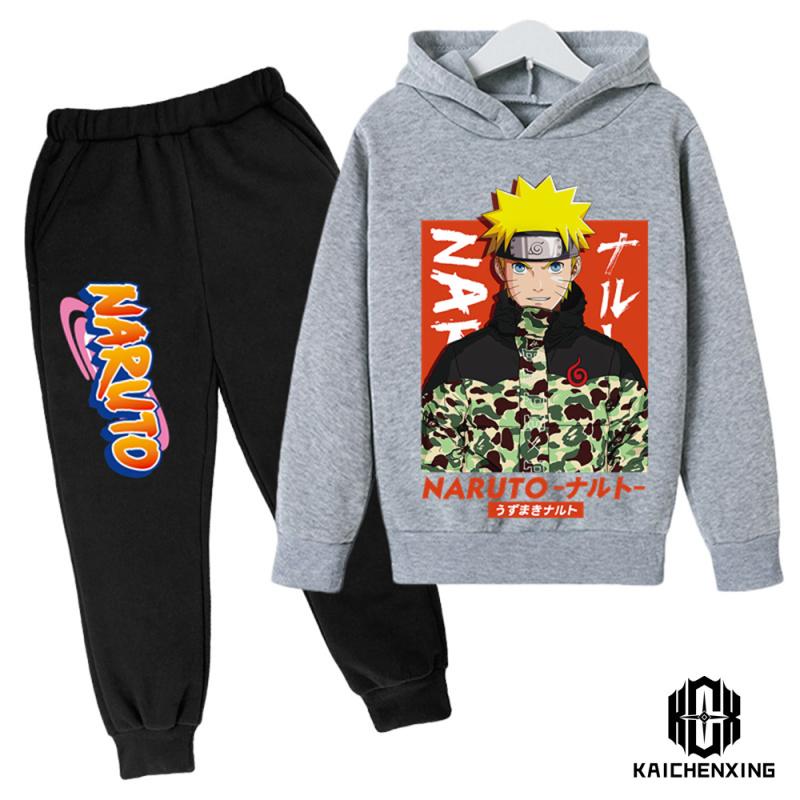 2Pcs Frühling Herbst Kinder Kleidung Naruto Hoodies + Hosen Sets Baby Jungen Kleidung Anzug Kinder Baumwolle Kleidung Jungen Sets kleidung 130