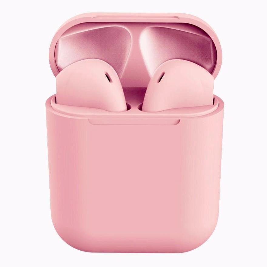 InPods i12 Bluetooth-Kopfhörer 5.0, kabellose Kopfhörer, Sport-Headset mit Mikrofon rosa