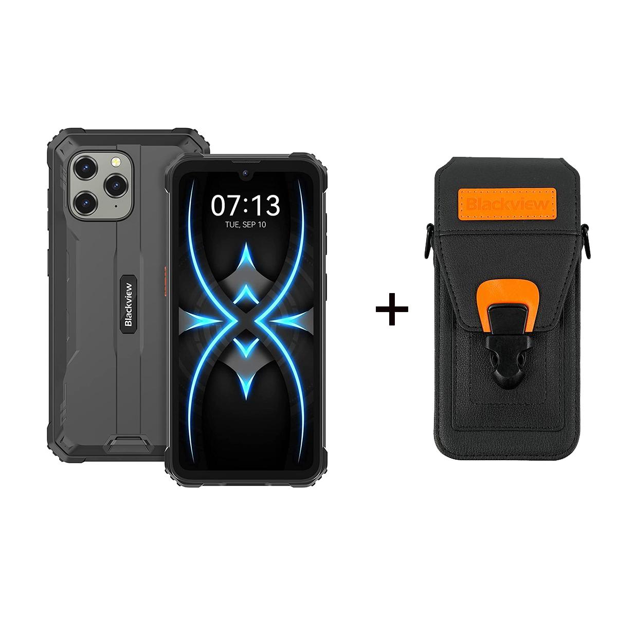 Generalüberholtes Blackview BV5300 Pro Rugged Smartphone 6580mAh Akku, Drei Karten, 6,1-Zoll HD+ Display, MIL-STD-810H Robustheit with case schwarz
