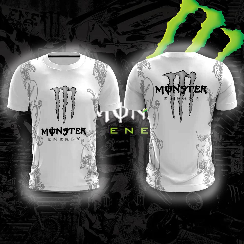 Monster Energy Tengman Muster Cool Trendy Bequem Atmungsaktiv Schnelltrocknend Street Vitality Herren Sport Rundhals T-Shirt 4XL