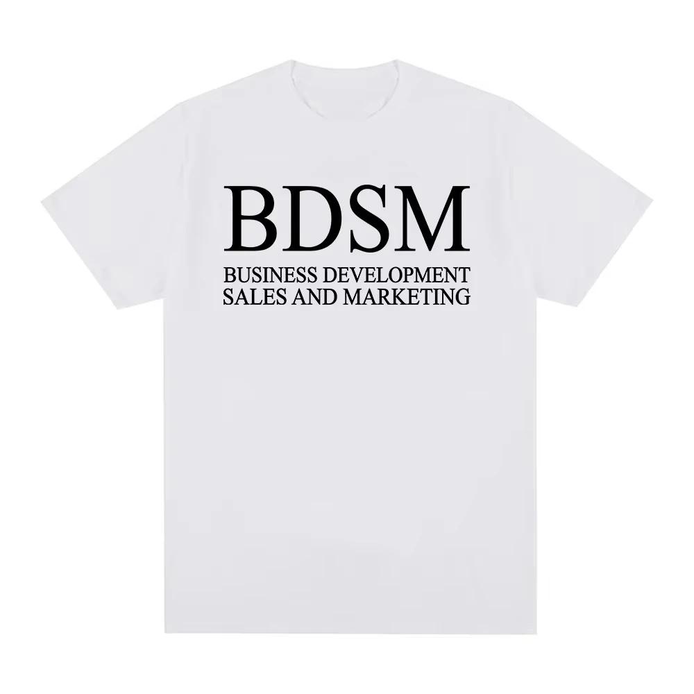 BDSM Business Development Vertrieb und Marketing T-Shirt Herren Damen Mode Harajuku Männliches T-Shirt Hohe Qualität Baumwolle Lässiges T-Shirt L rot