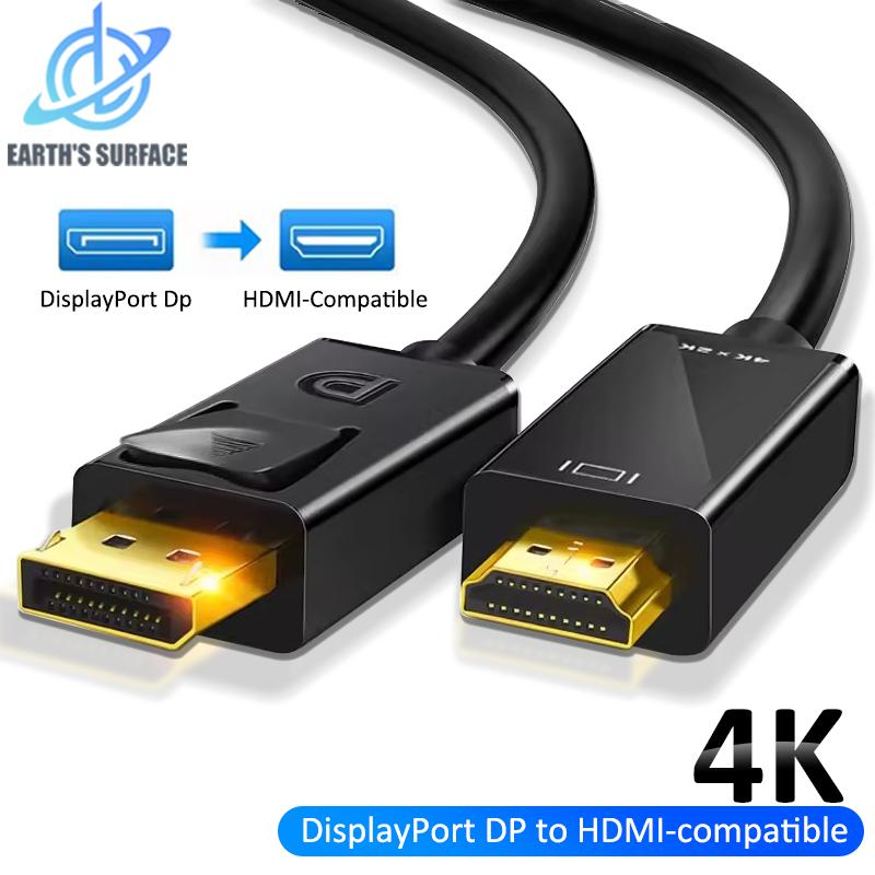 4K 2K DisplayPort zu HDMI-kompatibel Video Audio Converter Adapter Display Port DP Kabel für Laptop TV Projektor monitor PC PS3 1.8m-4K DP to HD