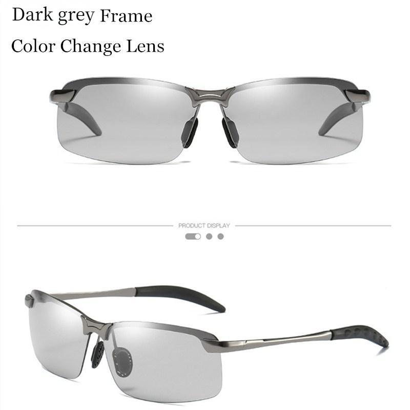 Polarisierte Sonnenbrille Herren Fahren Angeln Nachtsicht Sonnenbrille Brillen UV400 Gun Frame dunkelgrau