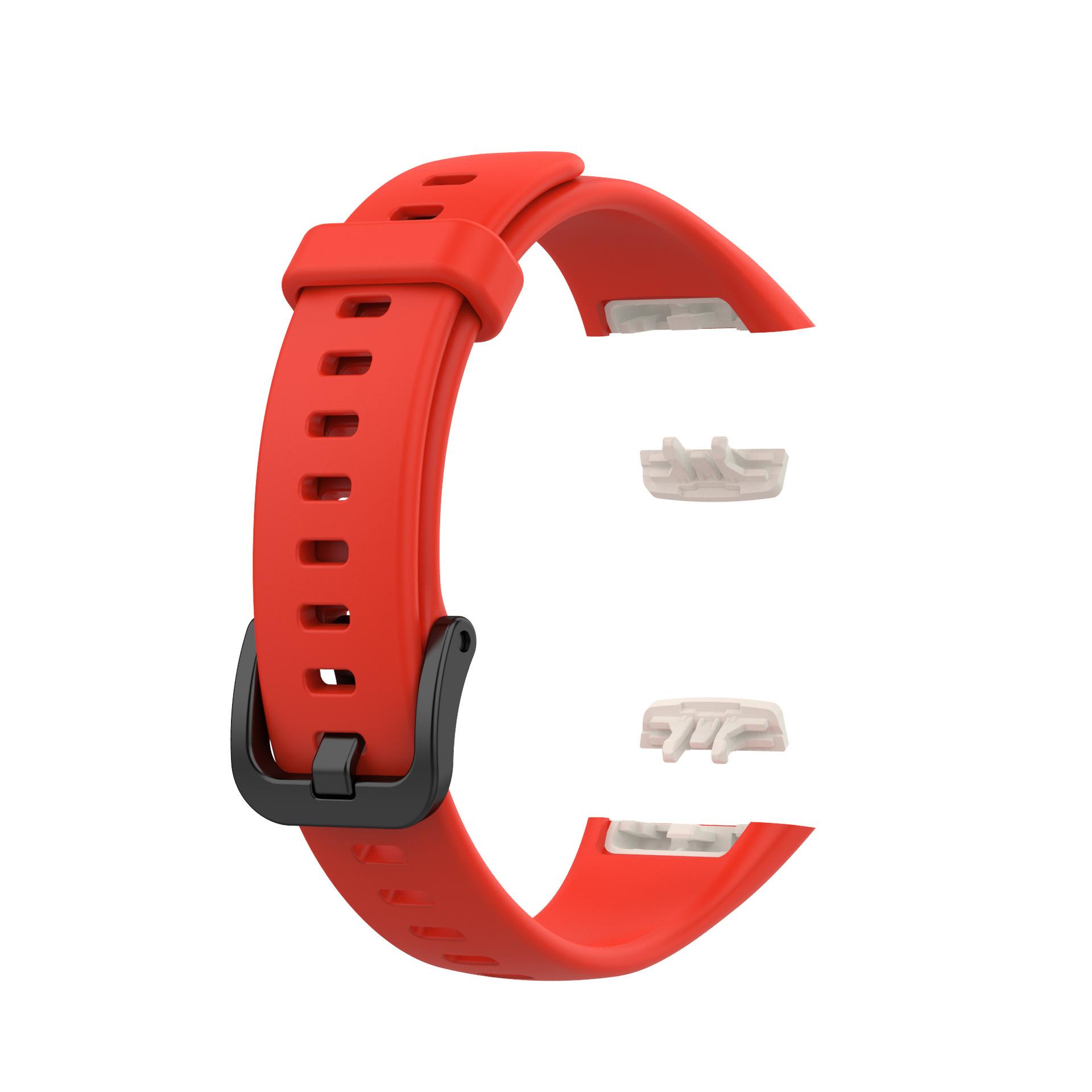 Silikonarmband für Huawei Honor 6 / Honor Band 7 / Honor Band 6 Pro Armband-Ersatzarmband für Honor Band 6 Uhrenzubehör rot