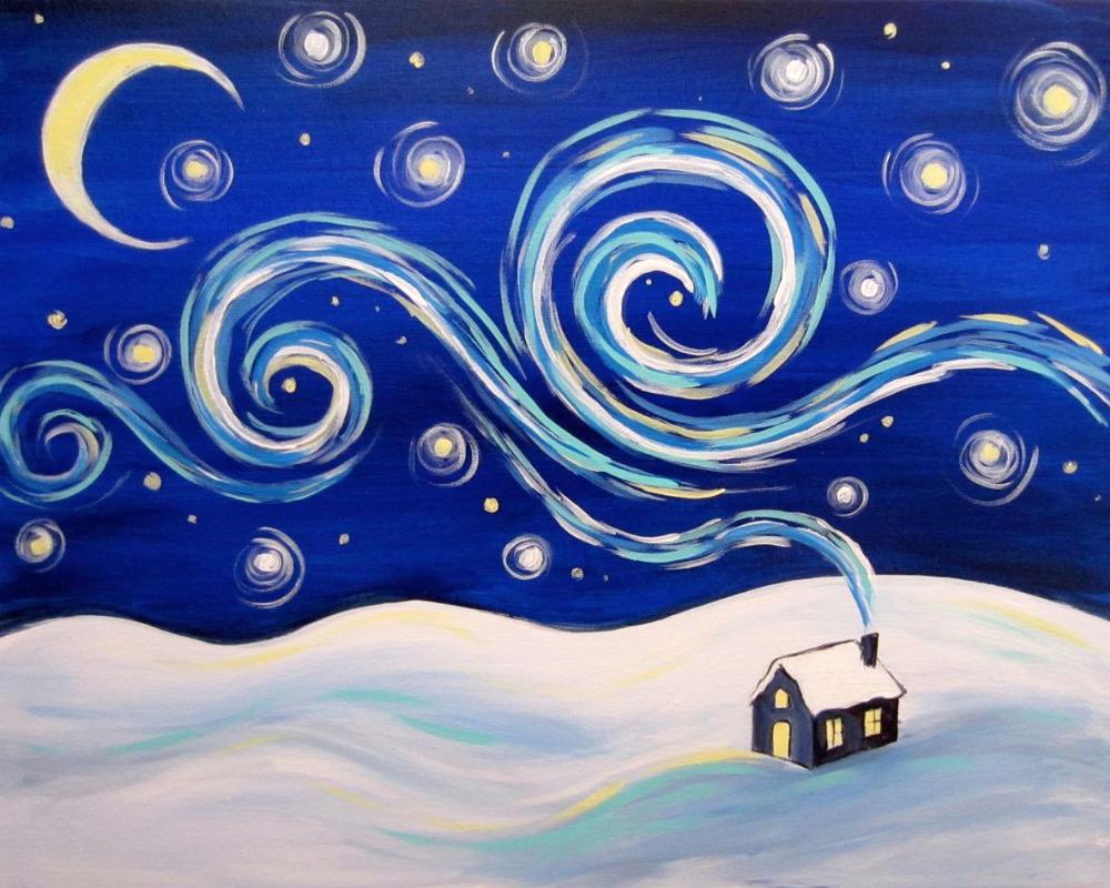 5d Diy Diamant Mosaik Diamant Stickerei Himmel Moonligh Landschaft Broderies Diamant Malerei 20X30