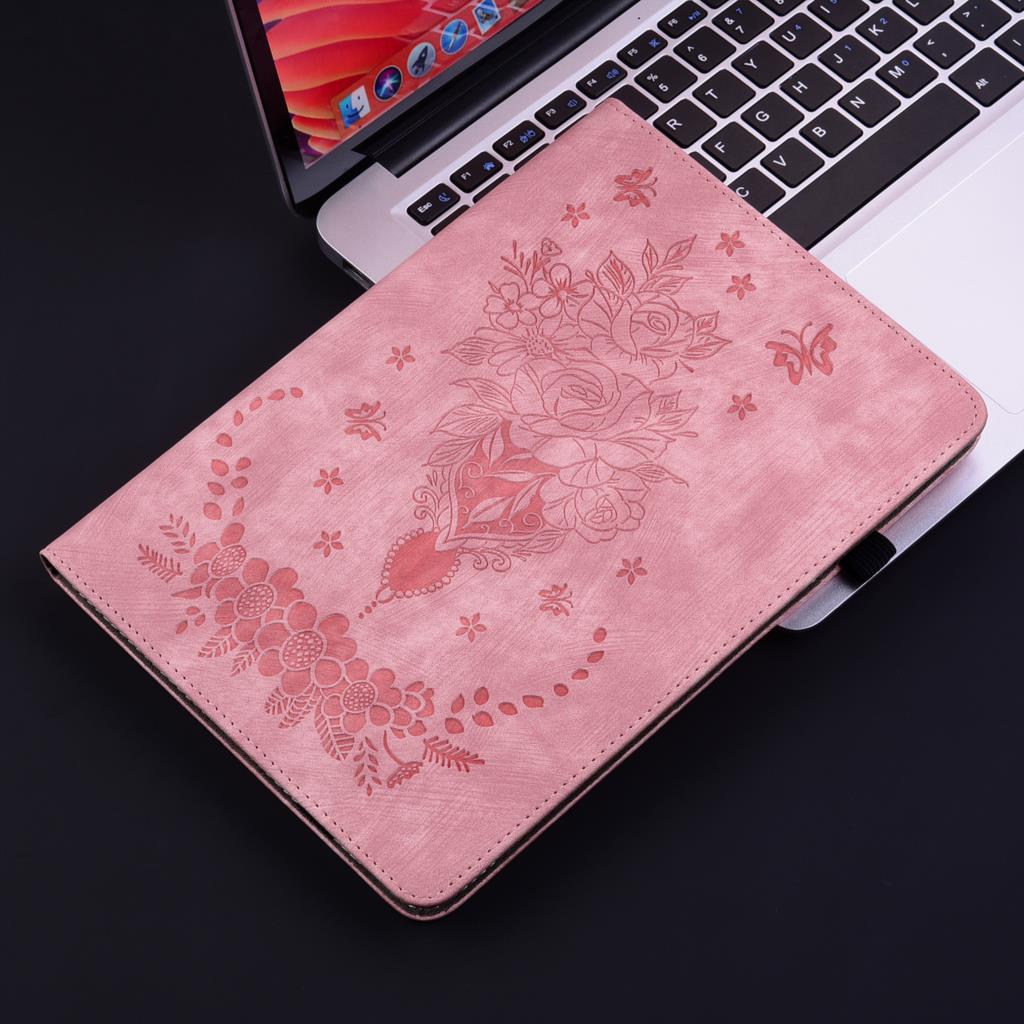 Für Redmi Pad 2 Pro 12,1 Zoll 2025 Hülle Redmi Pad Pro 2024 3D Rosenblüte Wallet Stand Hülle Kartensteckplatz Geldbörse Tablet Hülle RedmiPadPro12.12024 rosa