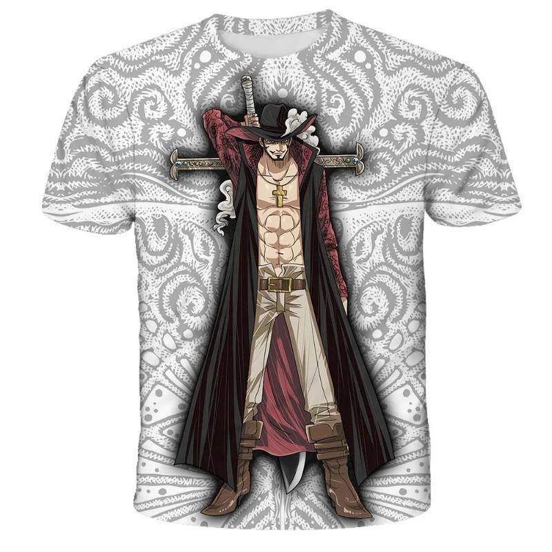 Mode Kid Anime One Piece Luffy T-Shirt Jungen Kleidung Kinder Jungen T-Shirt Kinder T-Shirt Sommer Kurzarm Tops Tees 6XL