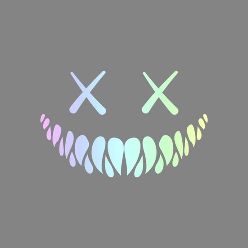 Dämon lächelndes Gesicht Autoaufkleber Heckscheibe Autoaufkleber Auto Styling Dekoration Fensteraufkleber bunt