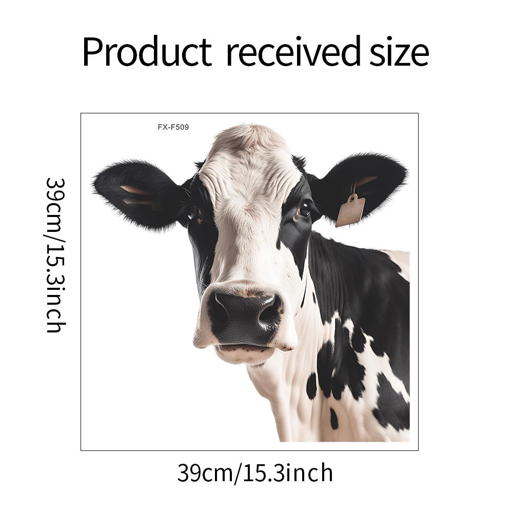 Cartoon Tier Kuh Glas Türen und Fenster Home Landschaftsbau Dekorative Fenster Aufkleber 39*39CM/FX-F509uv